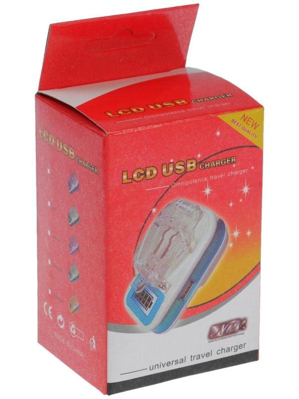 Сетевое зарядное устройство UC-21, дисплей, универсальное для съемных батарей