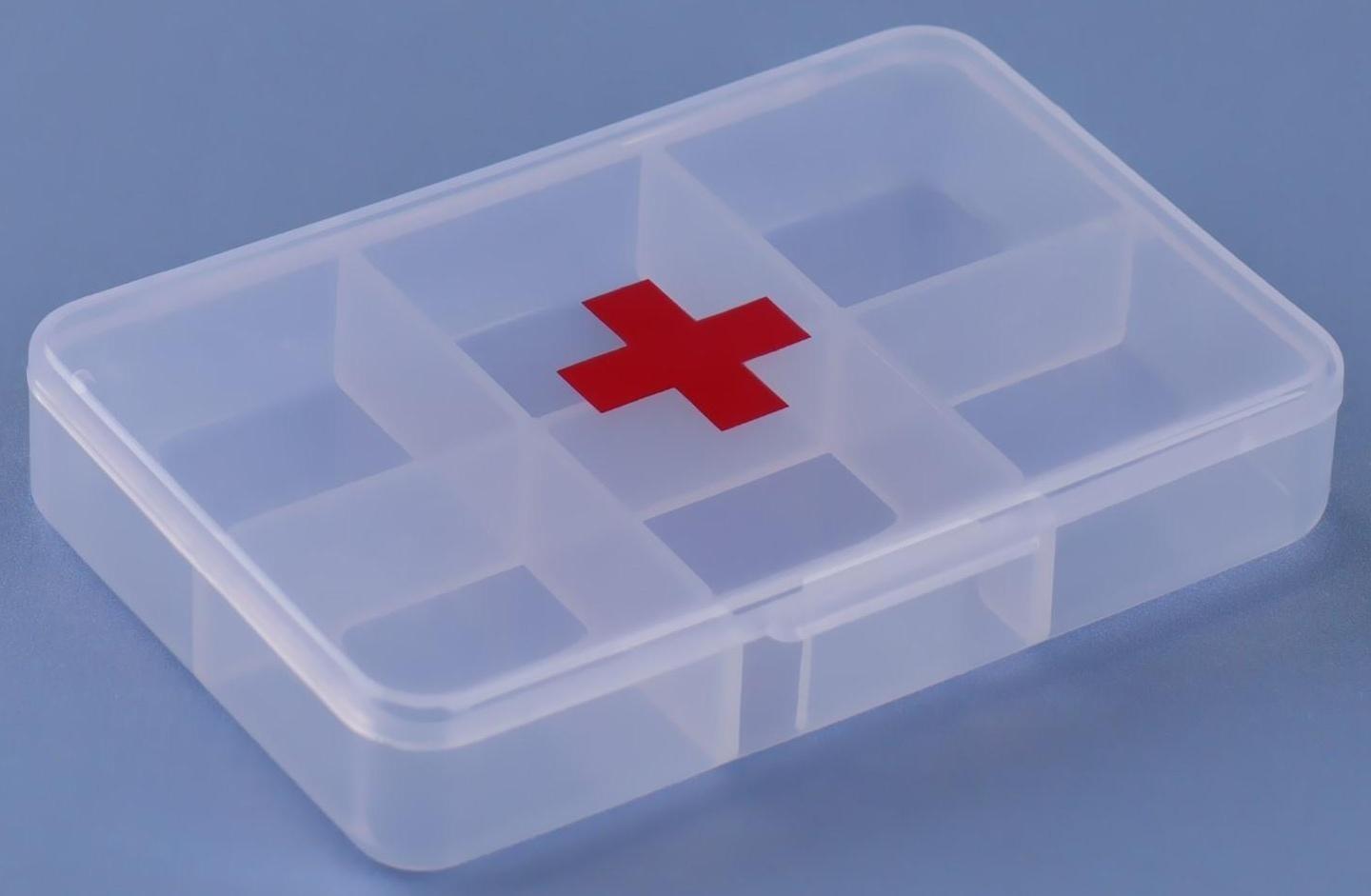 Таблетница «Быстрая аптечка», 6 секций, цвет прозрачный