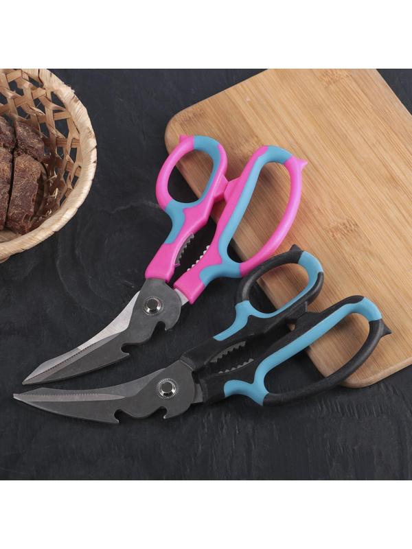 Ножницы кухонные для мяса и рыбы Доляна «Краски», 20 см, цвет МИКС