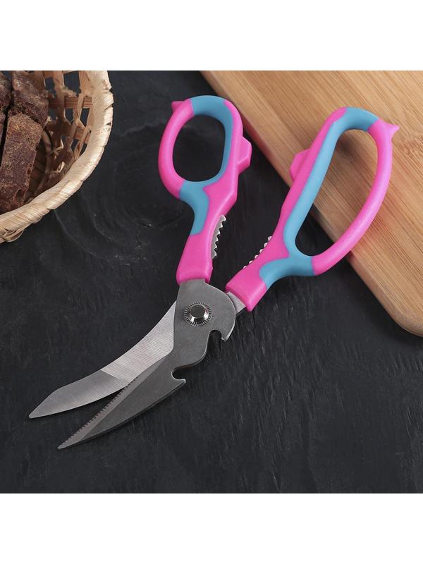 Ножницы кухонные для мяса и рыбы Доляна «Краски», 20 см, цвет МИКС