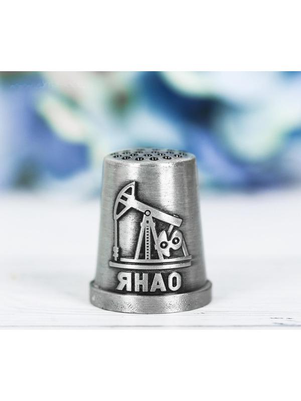 Напёрсток сувенирный «ЯНАО», чернёное серебро