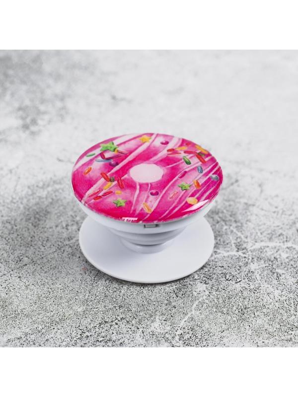 Набор попсокет с эпоксидной заливкой с держателем для авто «Пончик», 16.6 × 8 см