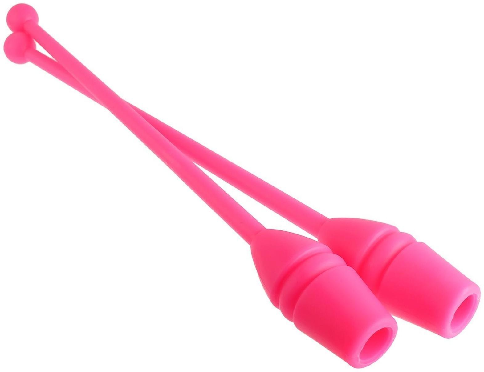 Булавы гимнастические, 35 см, 140 г (пара), цвет розовый