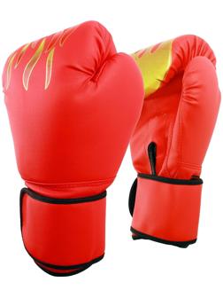 Перчатки боксерские подростковые, цвет красный