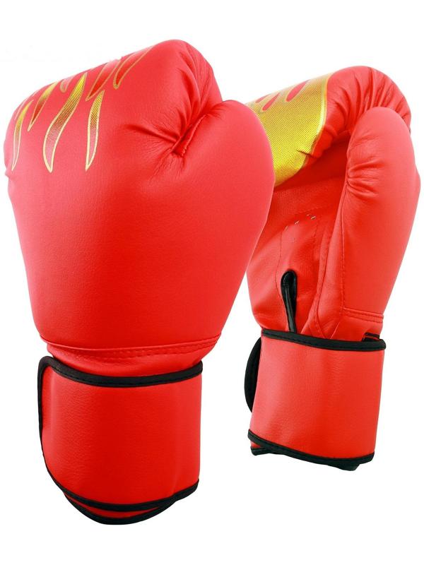 Перчатки боксерские подростковые, цвет красный