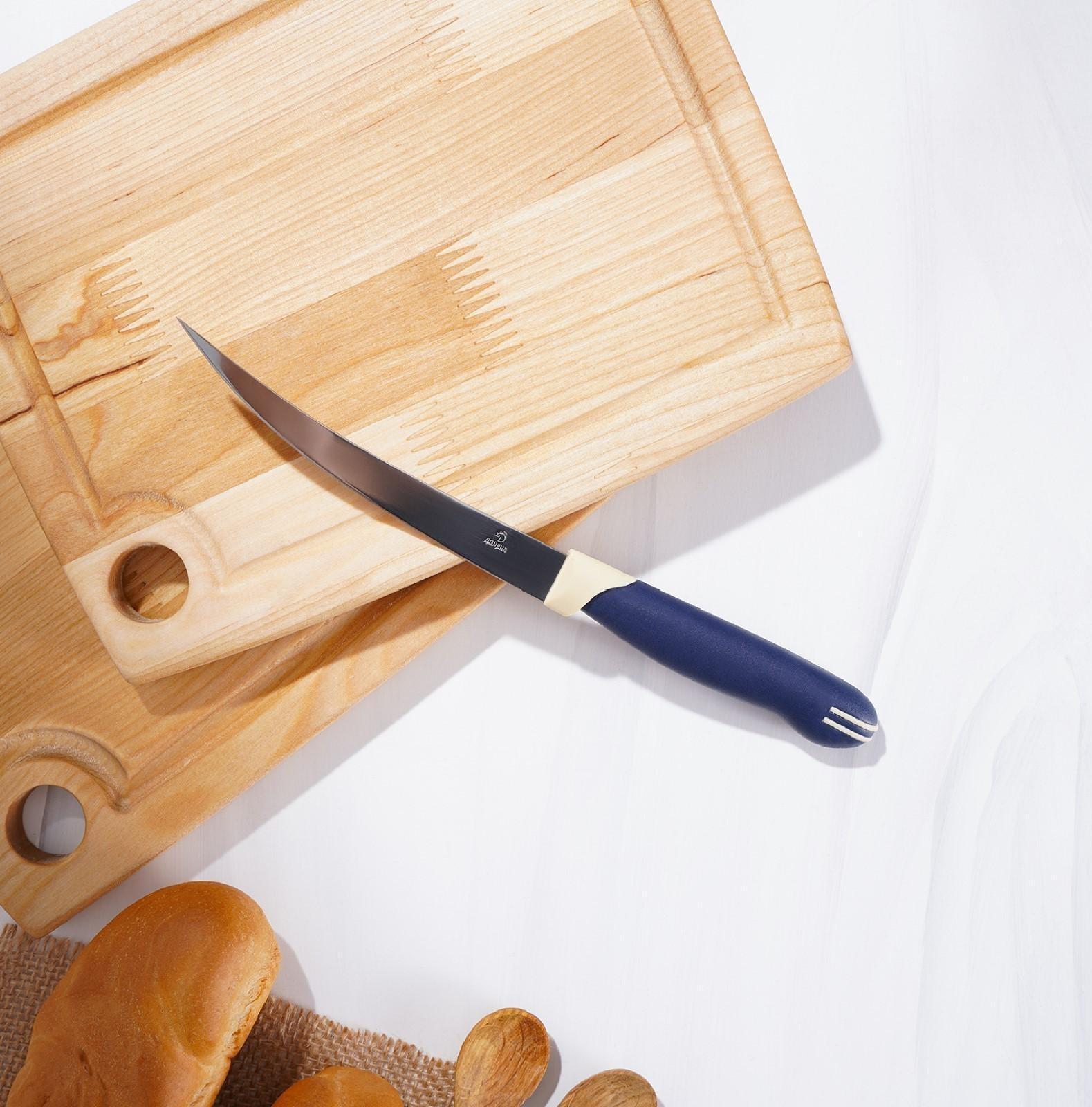 Нож кухонный Доляна «Страйп», гладкое лезвие 11,5 см