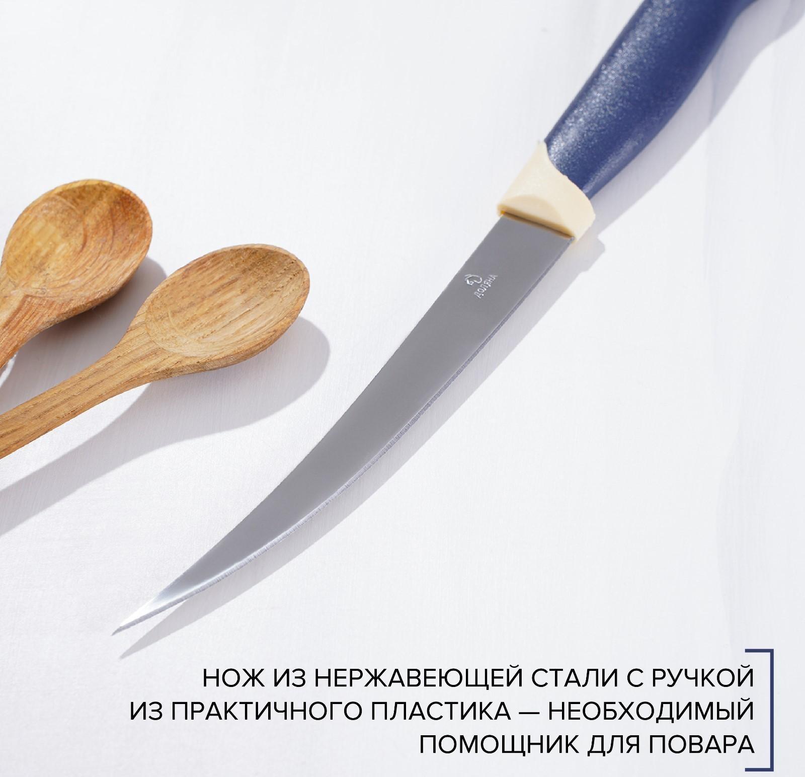 Нож кухонный Доляна «Страйп», гладкое лезвие 11,5 см