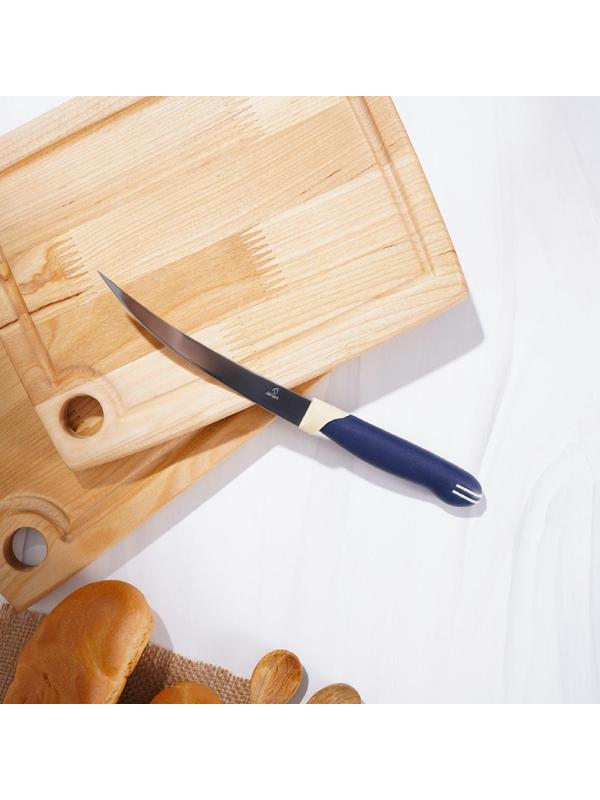 Нож кухонный Доляна «Страйп», гладкое лезвие 11,5 см