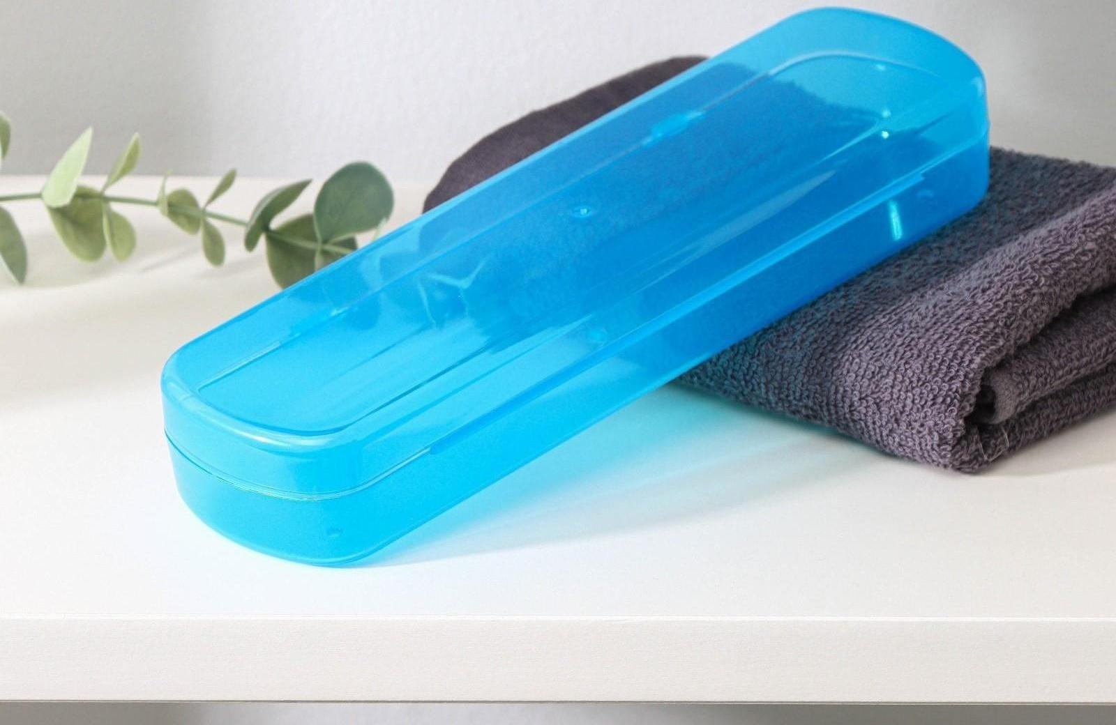 Футляр для зубной щётки и пасты, 21 см, цвет МИКС