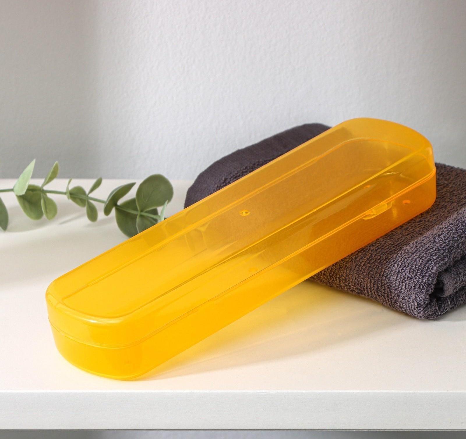 Футляр для зубной щётки и пасты, 21 см, цвет МИКС