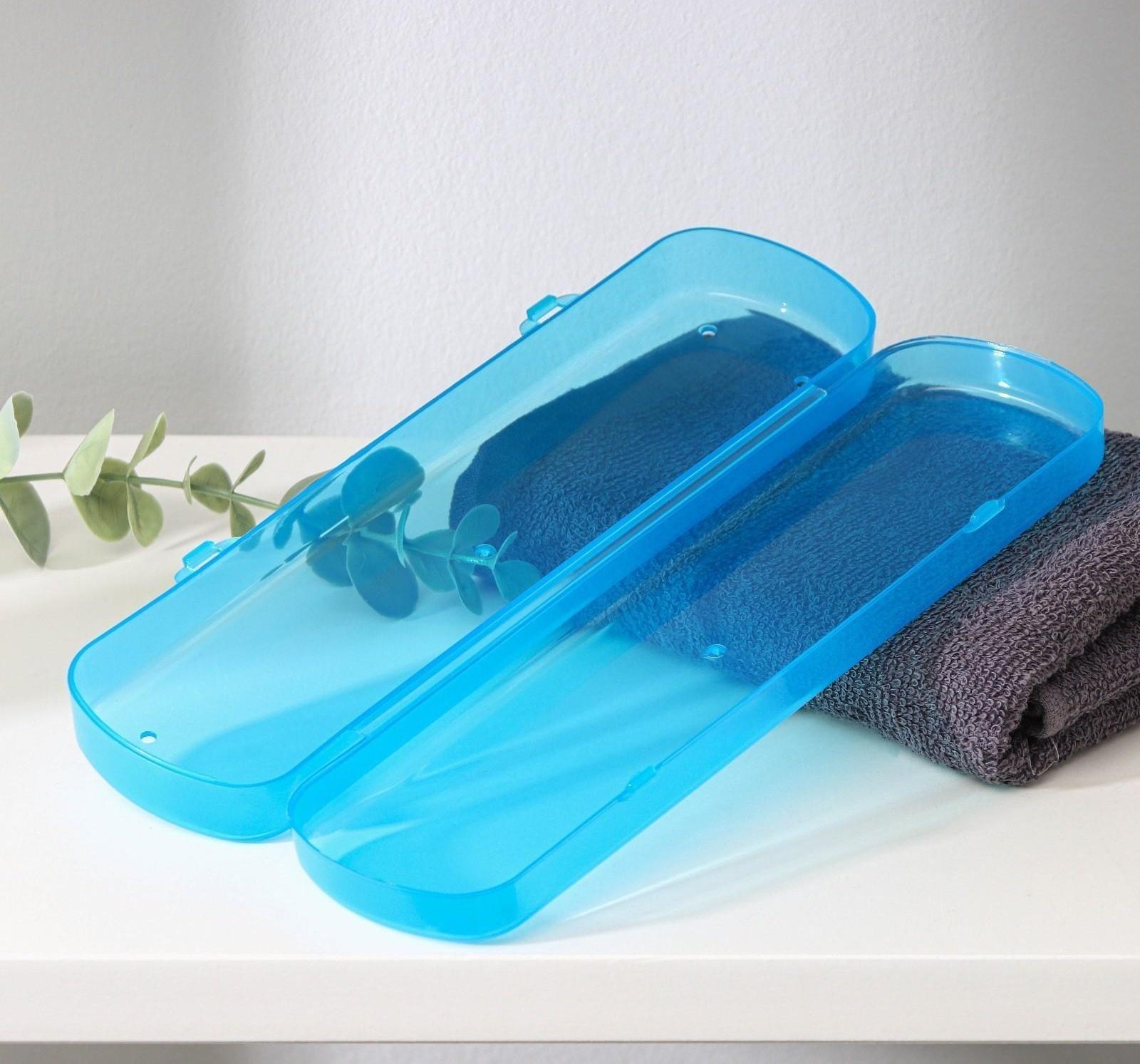 Футляр для зубной щётки и пасты, 21 см, цвет МИКС