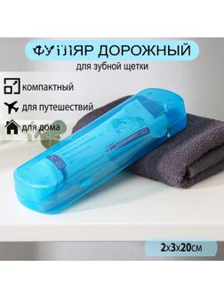 Футляр для зубной щётки и пасты, 21 см, цвет МИКС