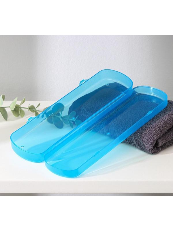 Футляр для зубной щётки и пасты, 21 см, цвет МИКС