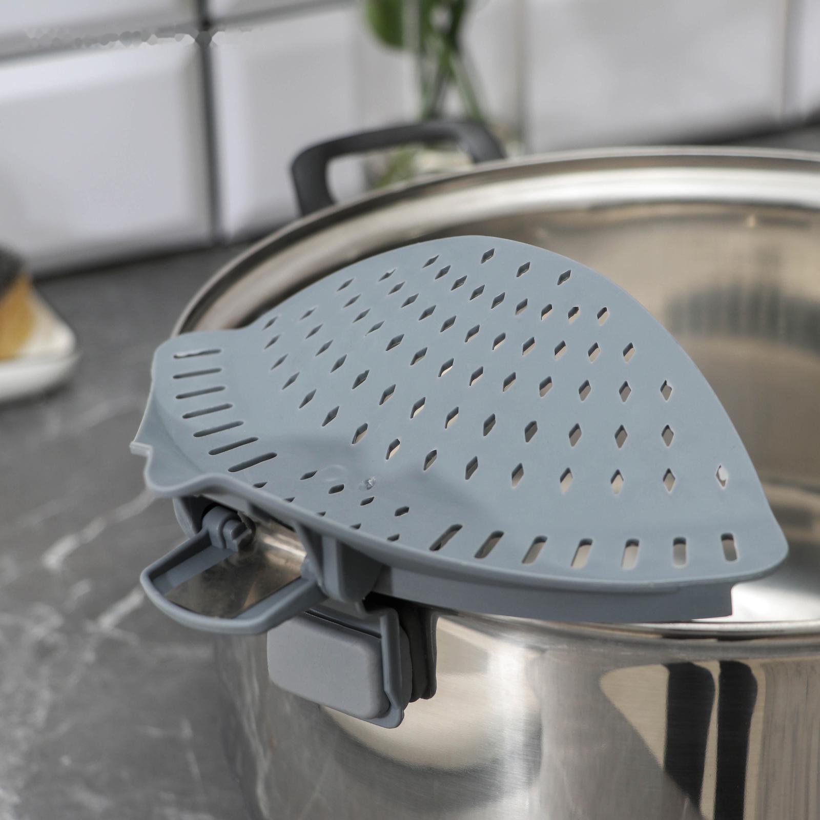 Дуршлаг кухонный-слив на прищепке, 12×18,5 см, цвет МИКС