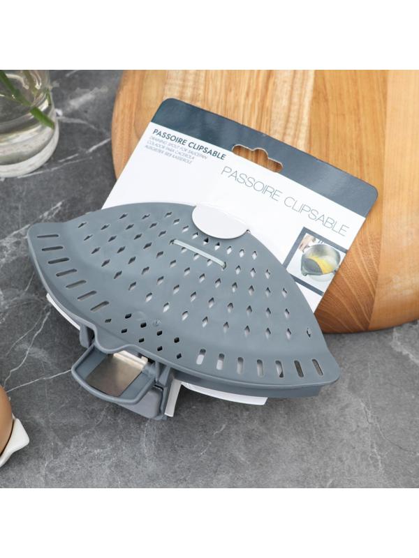 Дуршлаг кухонный-слив на прищепке, 12×18,5 см, цвет МИКС