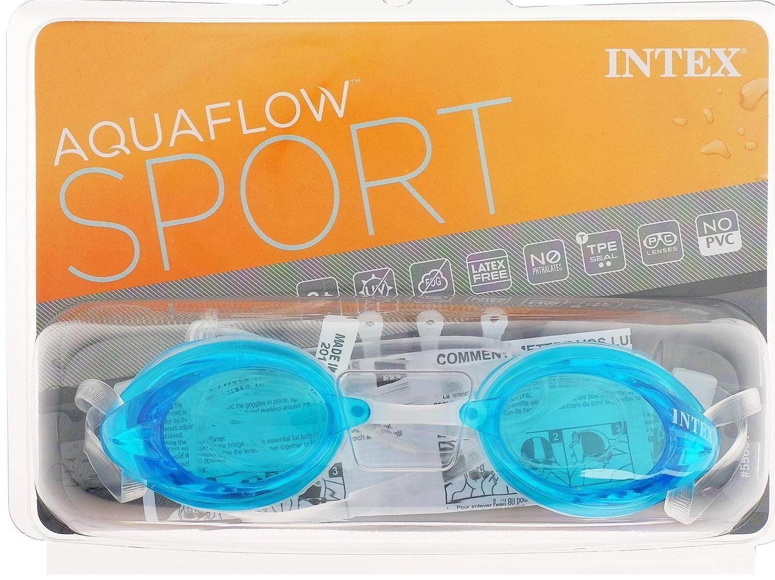 Очки для плавания Intex SPORT RELAY 55684, от 8 лет, цвета микс