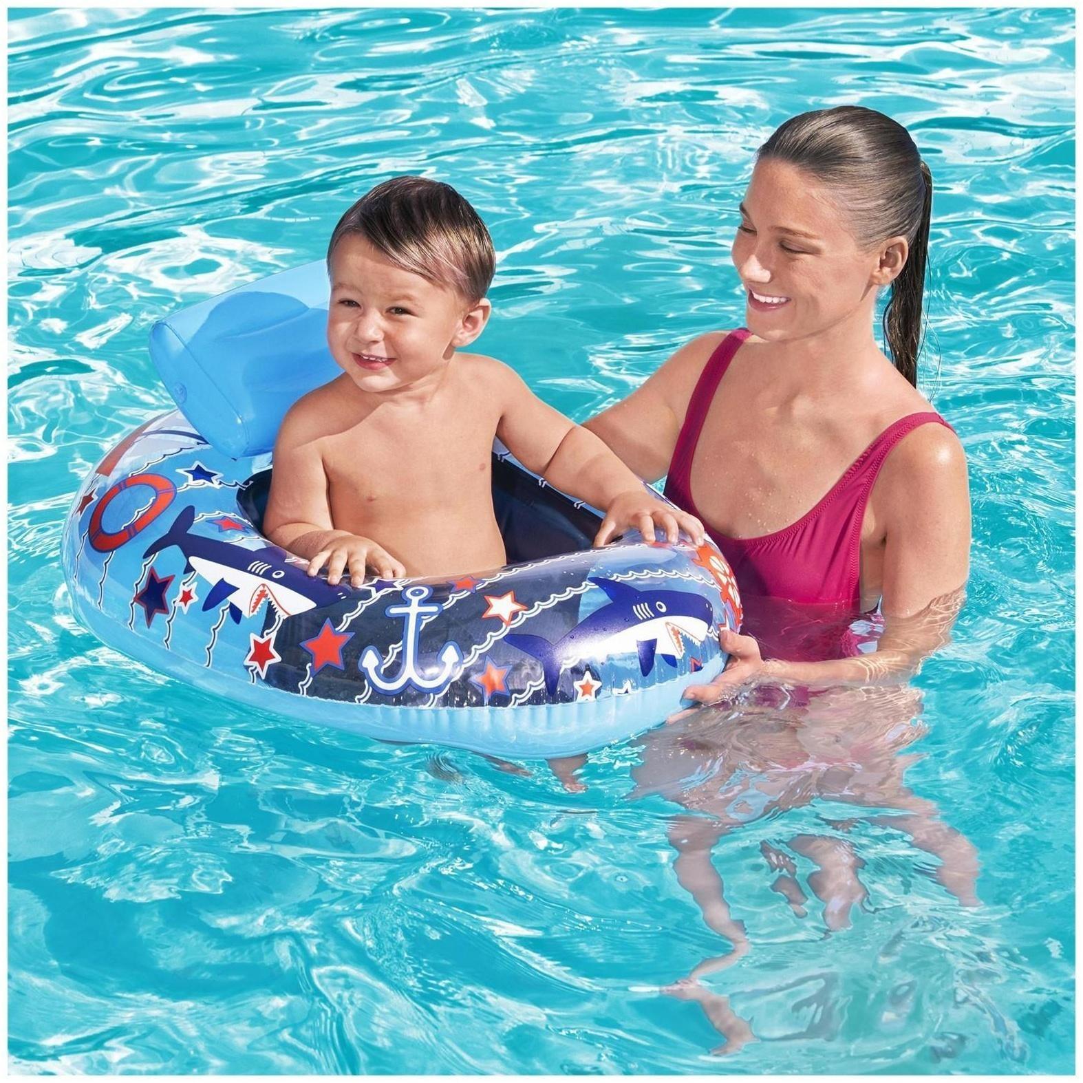 Круг для плавания с сиденьем «Лодочка», 76 х 65 см, от 6-18 мес, цвета МИКС, 34126 Bestway