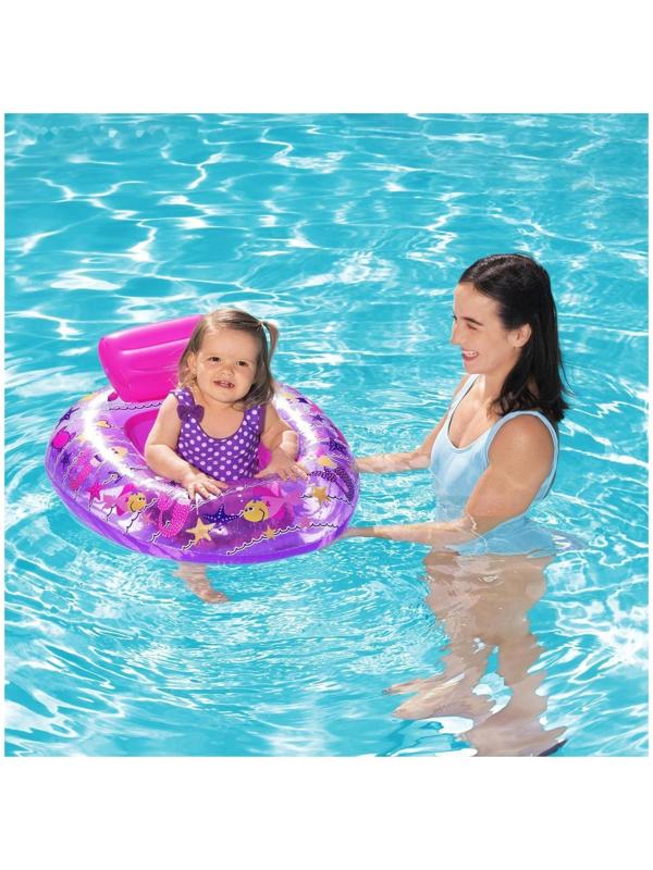 Круг для плавания с сиденьем «Лодочка», 76 х 65 см, от 6-18 мес, цвета МИКС, 34126 Bestway