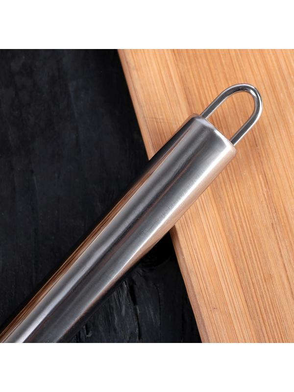 Нож для теста и пиццы Доляна «Металлик», 2 лезвия, 18 см, цвет хромированный