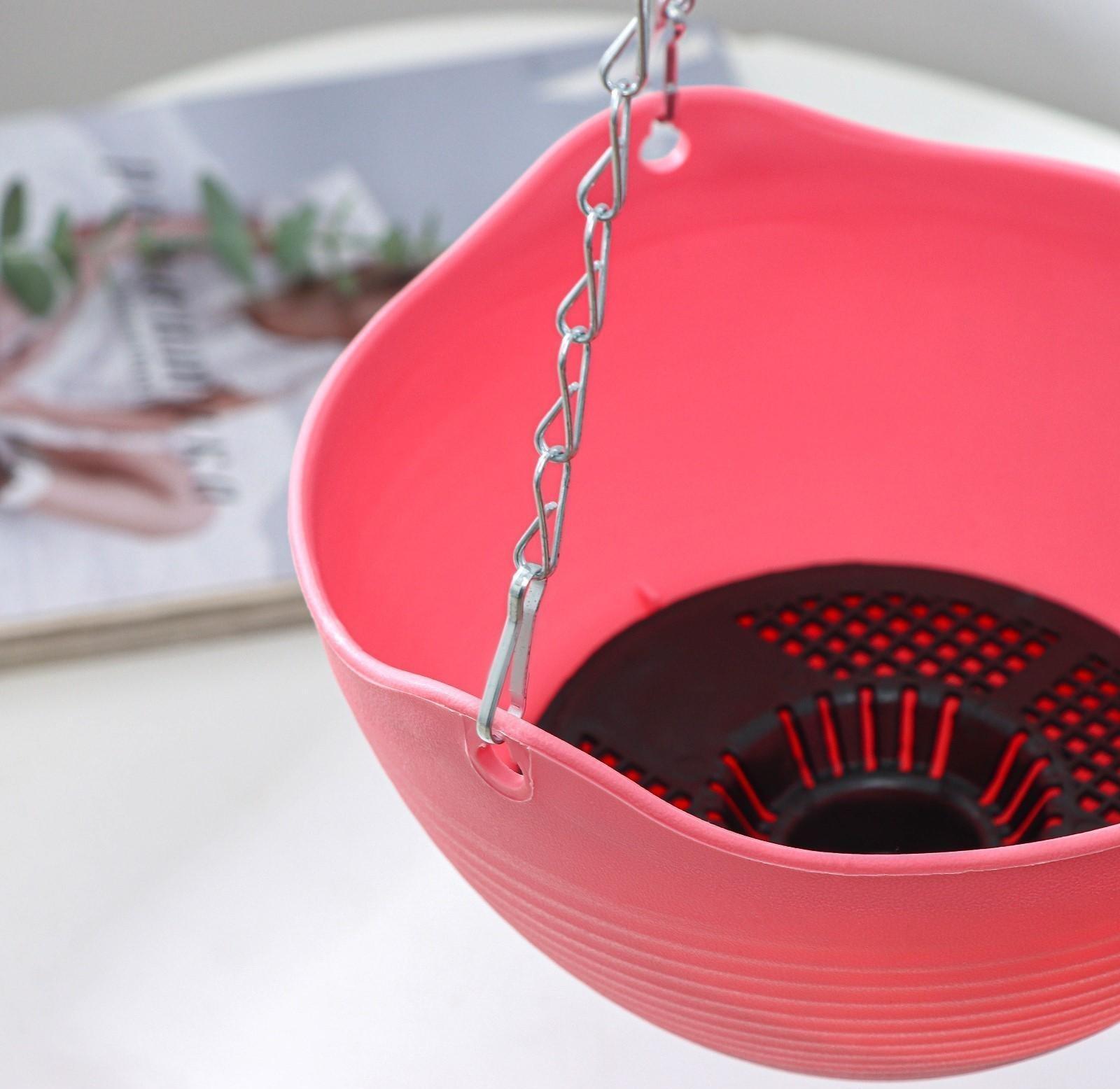 Кашпо пластиковое для цветов подвесное с дренажной сеткой «Эрида», цвет МИКС