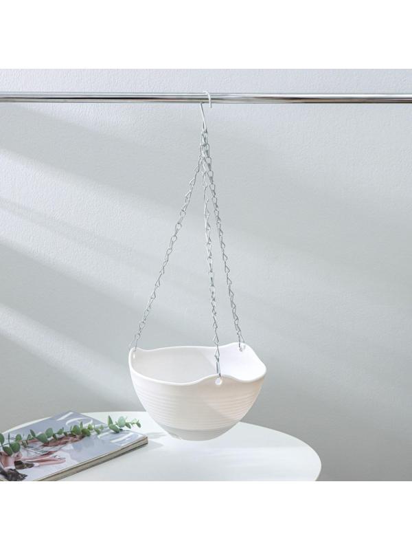 Кашпо пластиковое для цветов подвесное с дренажной сеткой «Эрида», цвет МИКС