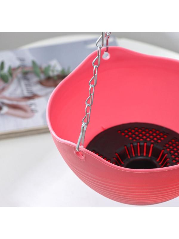 Кашпо пластиковое для цветов подвесное с дренажной сеткой «Эрида», цвет МИКС