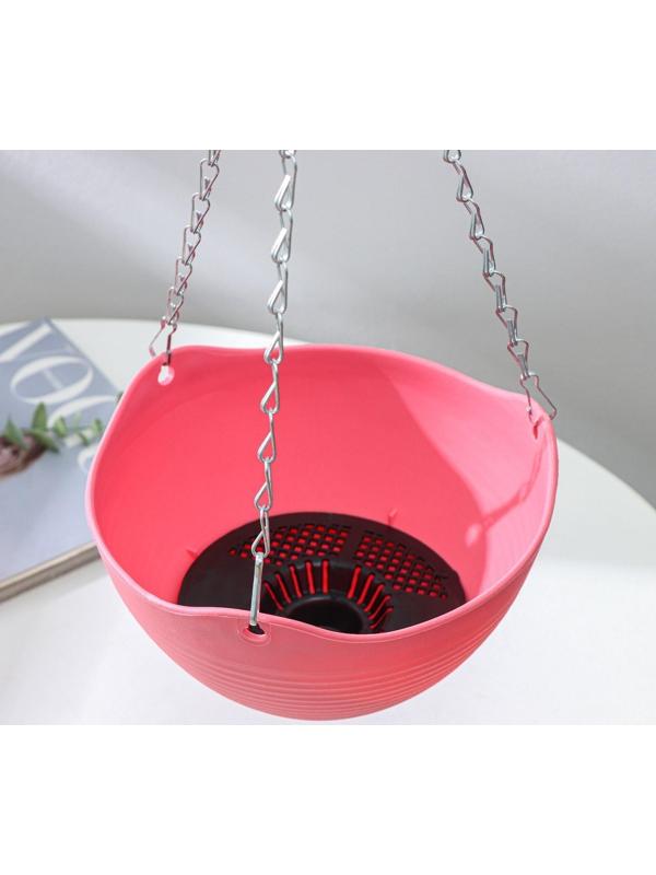 Кашпо пластиковое для цветов подвесное с дренажной сеткой «Эрида», цвет МИКС