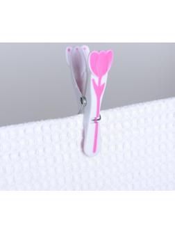 Прищепки бельевые «Тюльпаны», 8,5 см, 12 шт, цвет МИКС