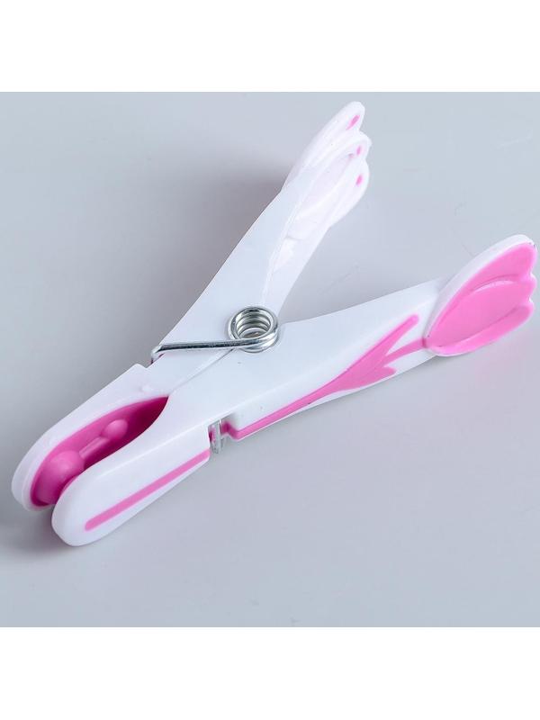 Прищепки бельевые «Тюльпаны», 8,5 см, 12 шт, цвет МИКС