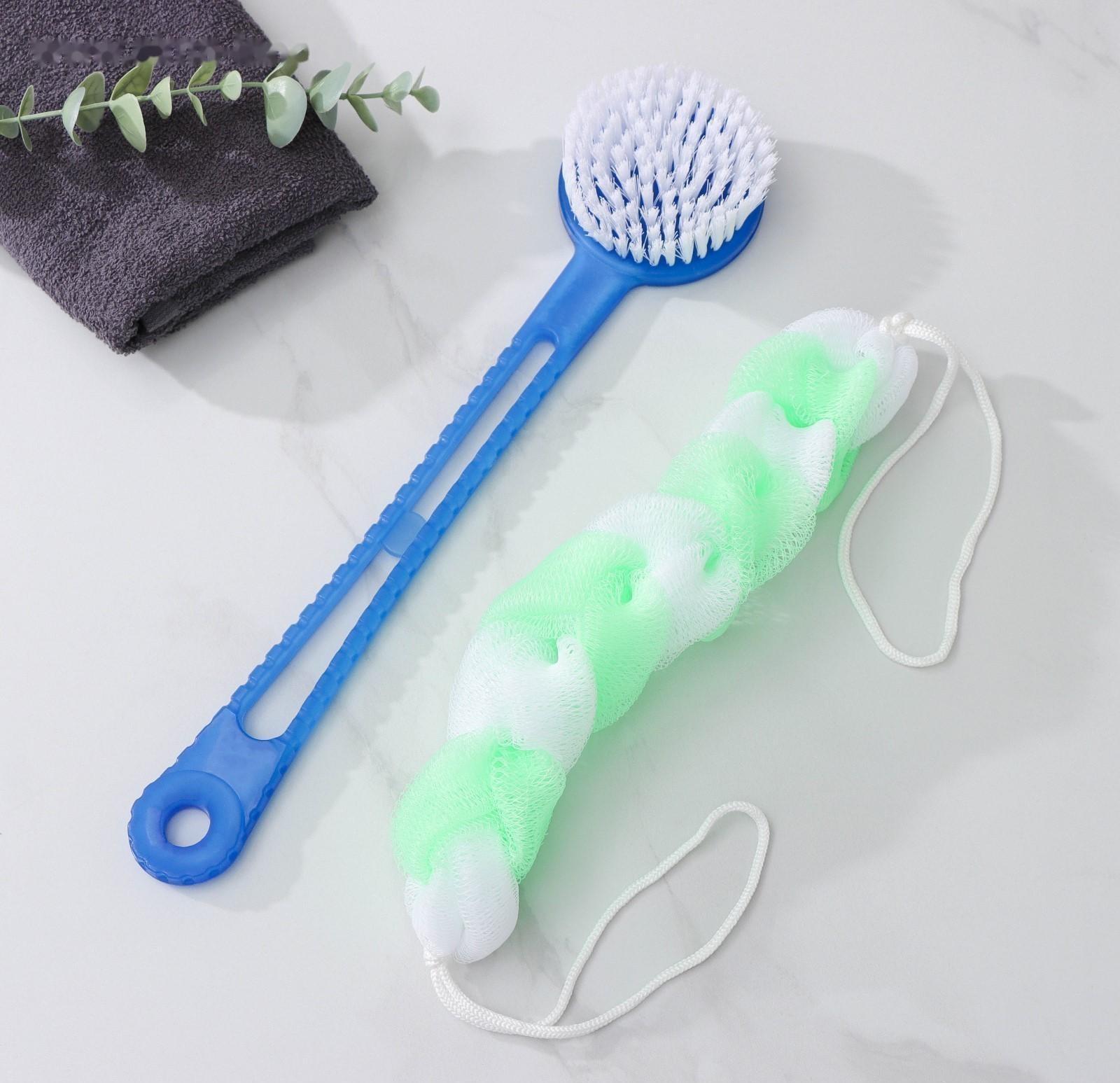 Набор банный, 2 предмета: мочалка, щётка банная, цвет МИКС