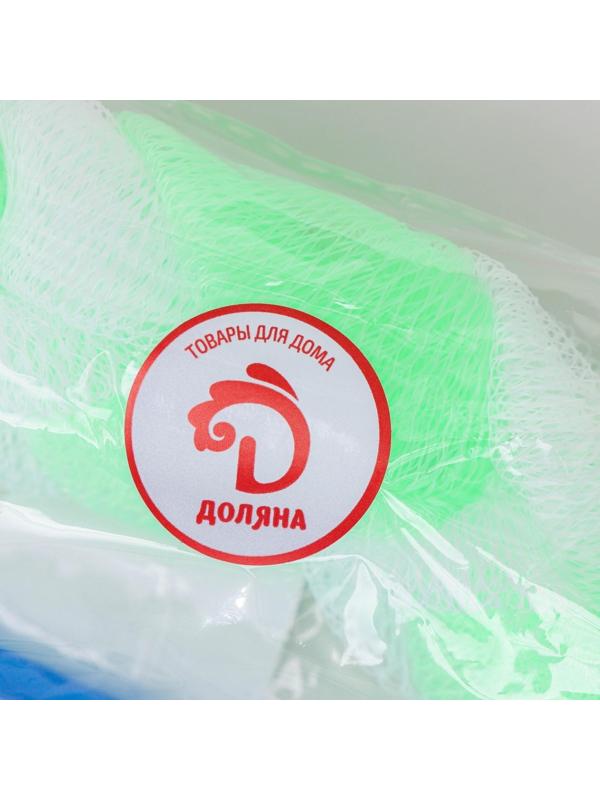 Набор банный, 2 предмета: мочалка, щётка банная, цвет МИКС