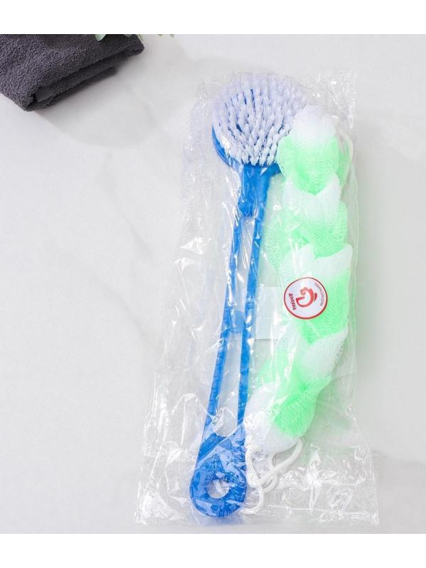 Набор банный, 2 предмета: мочалка, щётка банная, цвет МИКС