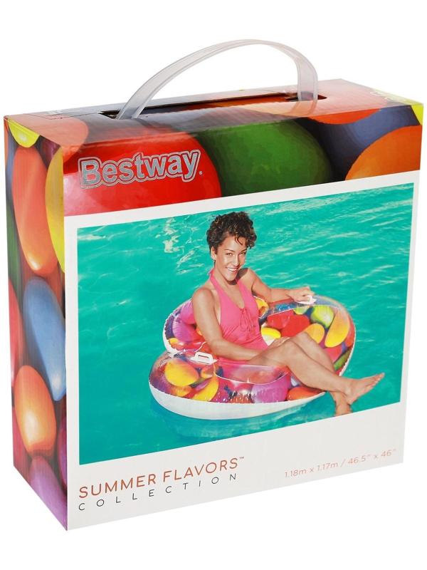 Круг-шезлонг для плавания «Леденец», 118 х 117 см, 43186 Bestway