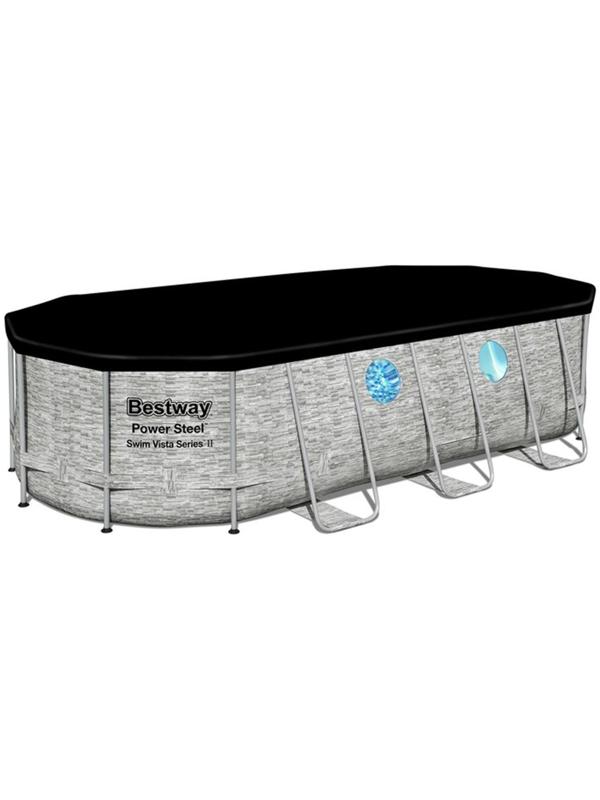 Бассейн каркасный Power Steel Swim Vista, 549 х 274 х 122, фильтр-насос, лестница, тент, 56716 Bestway
