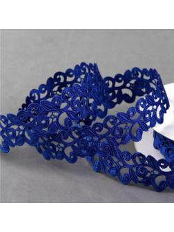 Лента фигурная «Вьюнчик», 25 мм, 9 ± 0,5 м, цвет синий