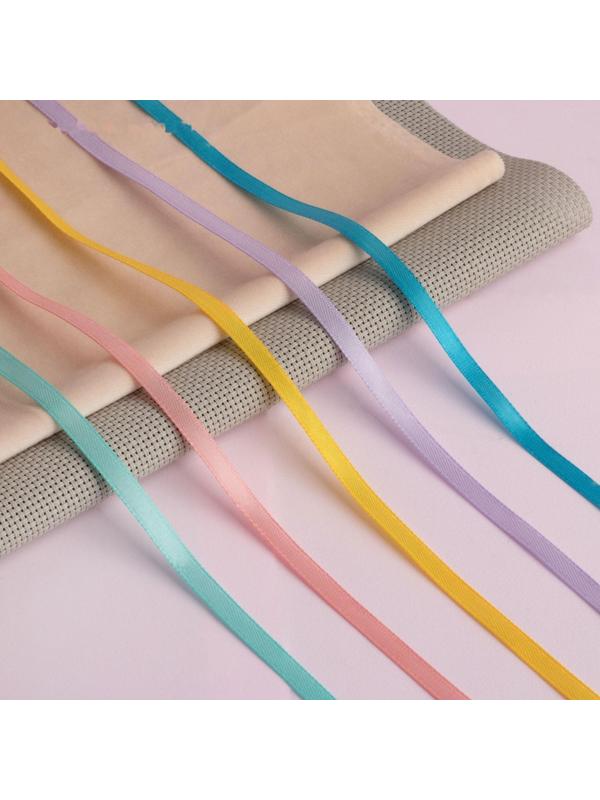 Набор атласных лент «Весенний», 5 шт, размер 1 ленты: 6 мм × 23 ± 1 м