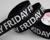 Лента репсовая «Friday», 25 мм, 23 ± 1 м, цвет белый/чёрный