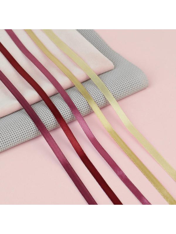 Набор атласных лент «Осенний», 5 шт, размер 1 ленты: 6 мм × 23 ± 1 м