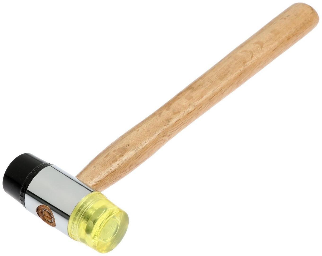 Молоток рихтовочный ТУНДРА, бойки 35 мм, деревянная рукоятка