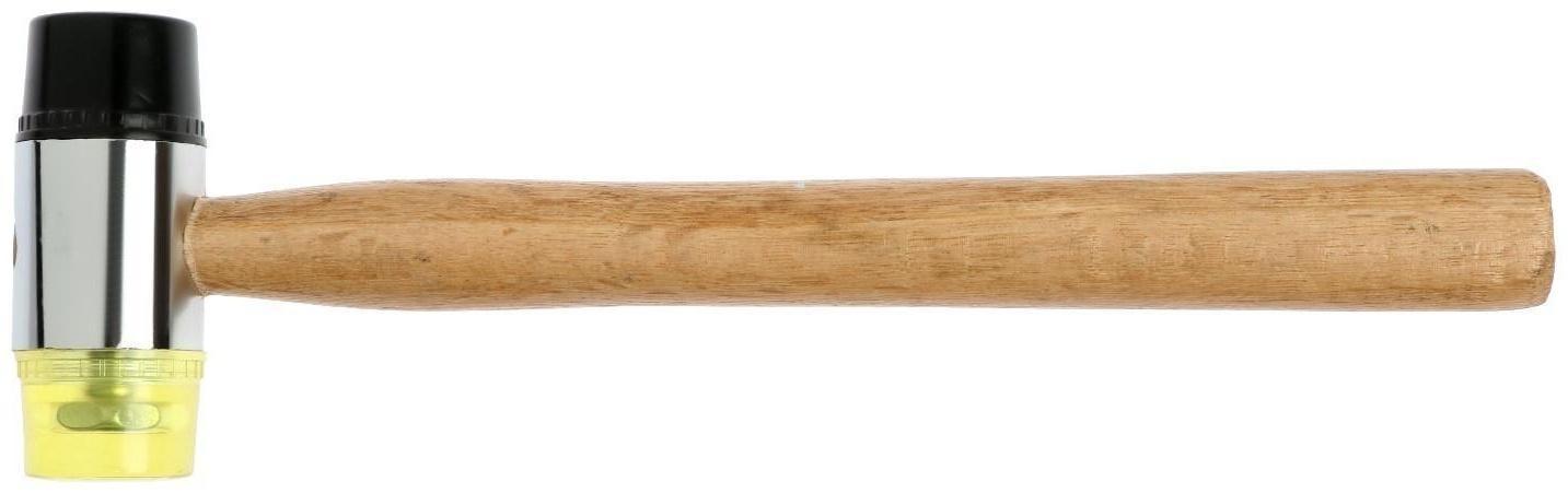 Молоток рихтовочный ТУНДРА, бойки 35 мм, деревянная рукоятка