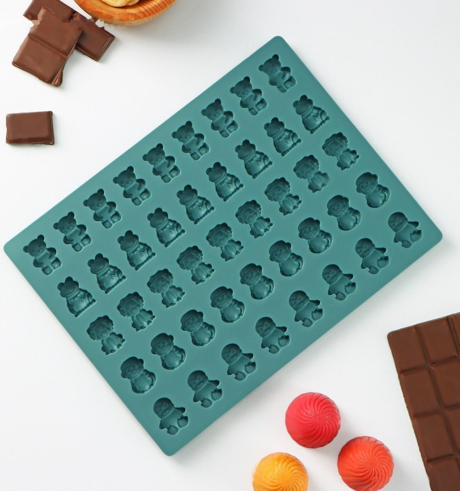 Форма для мармелада Доляна «Зоопарк», 20×15×1 см, 44 ячеек, цвет МИКС