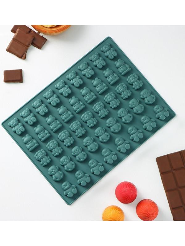 Форма для мармелада Доляна «Зоопарк», 20×15×1 см, 44 ячеек, цвет МИКС