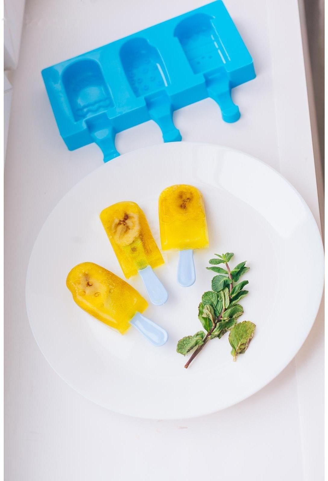 Форма для мороженого «Эскимо со сладостями», 3 ячейки (7×4,2 см), 19,5×17,7 см, цвет МИКС