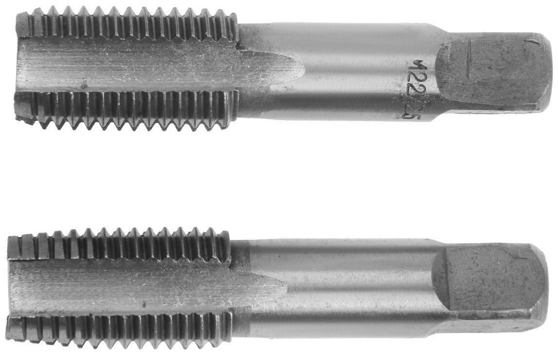 Метчики метрические ручные ТУНДРА, М22 х 2.5 мм, комплект из 2 шт.