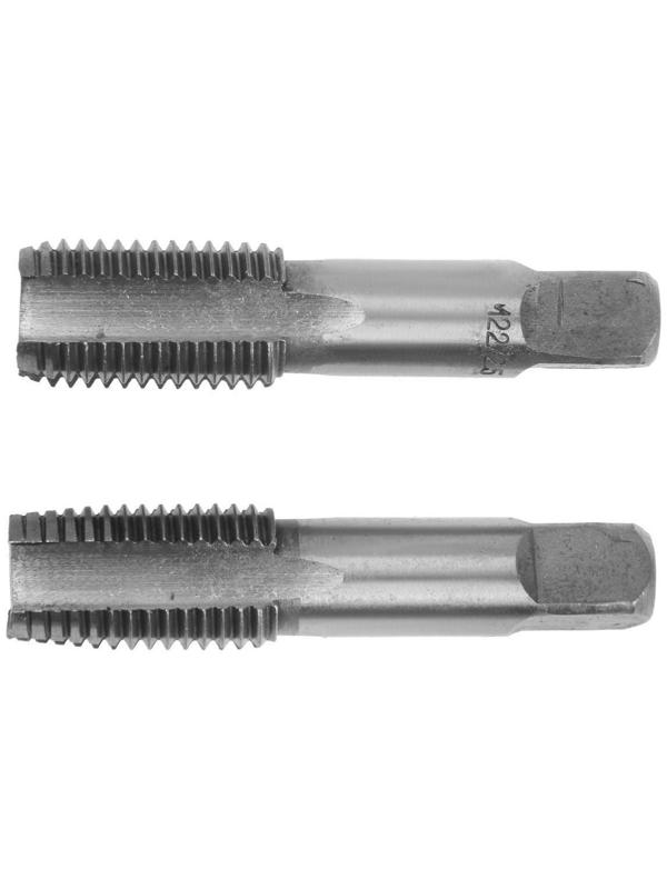 Метчики метрические ручные ТУНДРА, М22 х 2.5 мм, комплект из 2 шт.