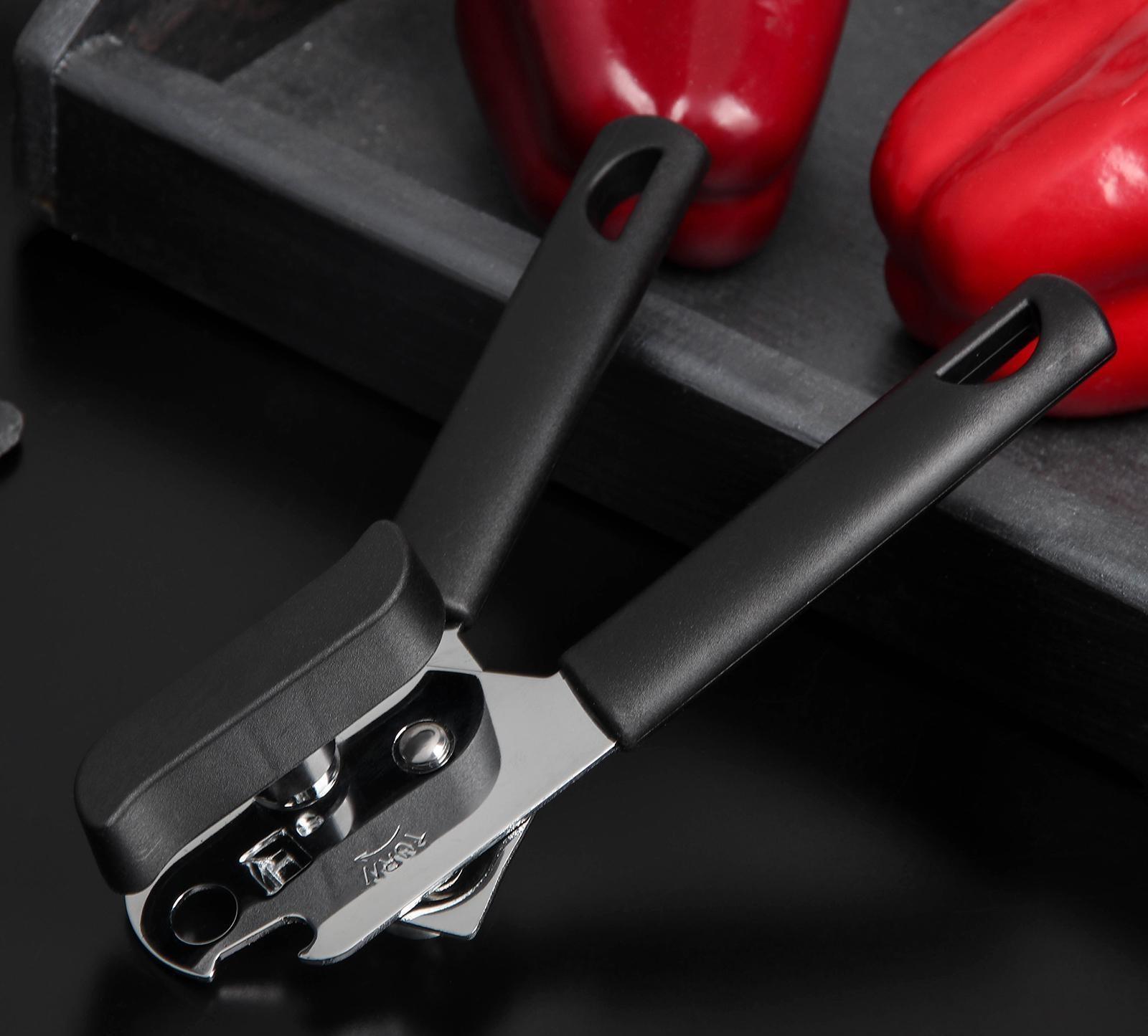 Консервный нож-открывалка Доляна «Краски», 2 в 1, 19×6 см, цвет МИКС