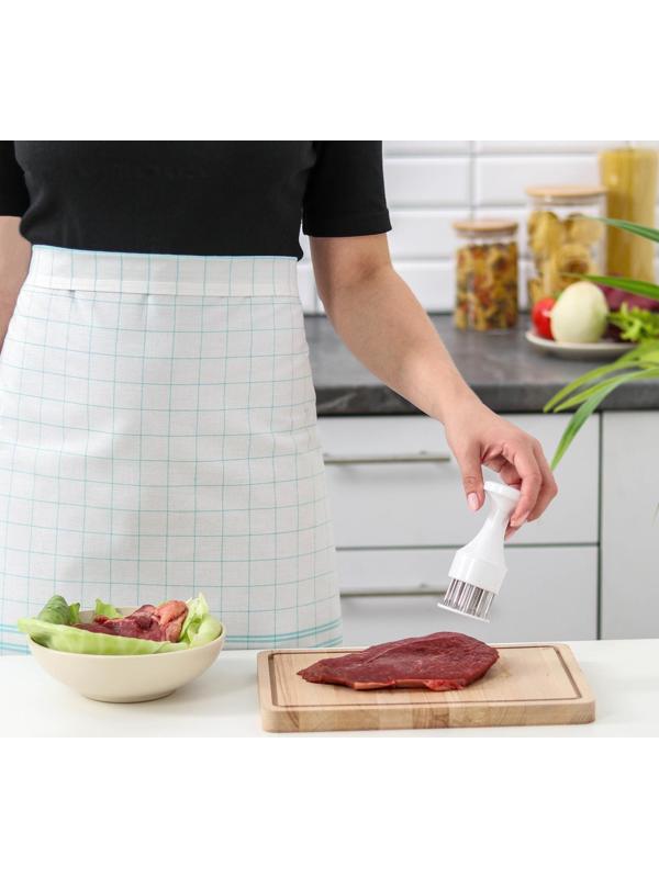 Тендерайзер для мяса Доляна «Гриль», 12 см, цвет белый