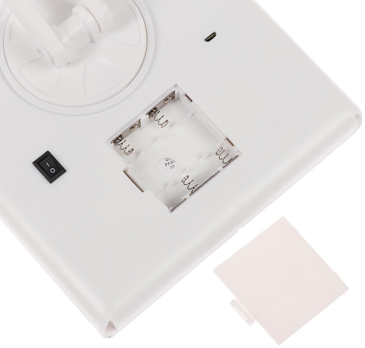 Зеркало LuazON KZ-07, подсветка, 30×18×7 см, 22 диода, 4хААА, (не в комплекте), белое