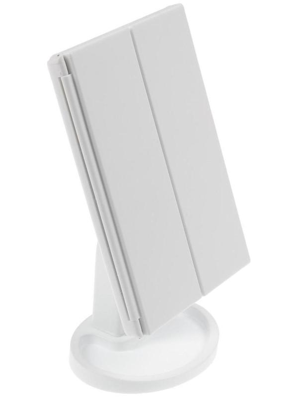 Зеркало LuazON KZ-07, подсветка, 30×18×7 см, 22 диода, 4хААА, (не в комплекте), белое