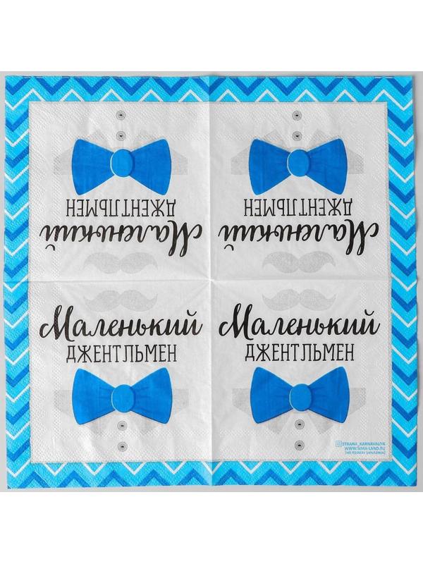 Cалфетки «Маленький джентльмен», 25х25 см, набор 20 шт.